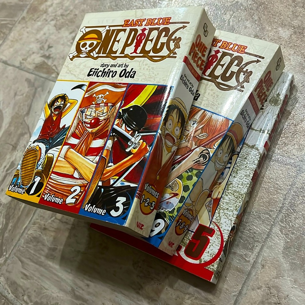 One Piece Manga || 3 in 1 first chapters 1-3 and 7-9 plus single manga vol.5